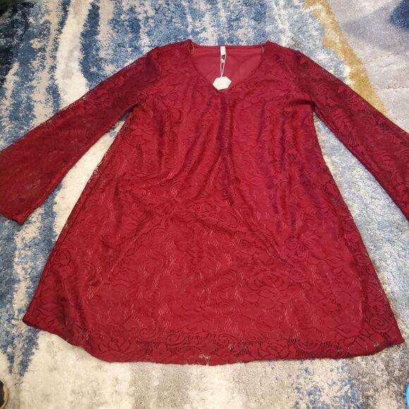 Pink Blush Lace Maternity Dress NWT Medium - Picture 1 of 8